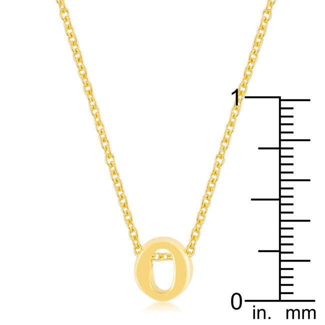 Lovcia Radiant Gold O Initial Necklace-Pendants-