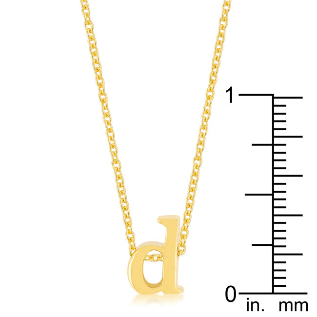Lovcia Radiant Gold-Tone Initial D Necklace-Pendants-