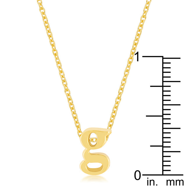Lovcia Radiant Gold Tone Initial G Necklace-Pendants-