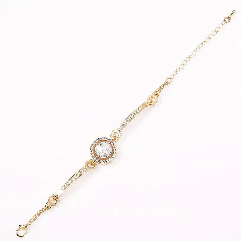 Lovcia Radiant Heart of the Ocean Bracelet for Women - Sparkling Zircon Crystal Elegance-Bracelets-Gold-Gold