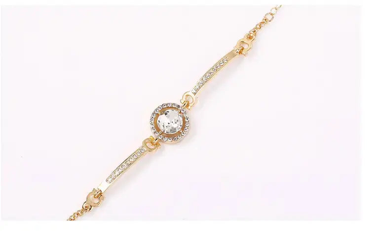 Lovcia Radiant Heart of the Ocean Bracelet for Women - Sparkling Zircon Crystal Elegance-Bracelets-Gold-Gold