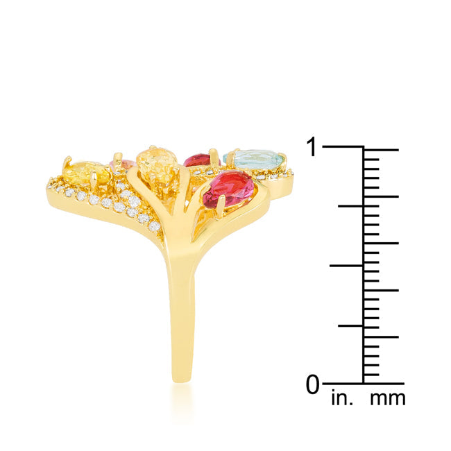 Lovcia Radiant Multi-Gem Cocktail Ring-Rings-5-5