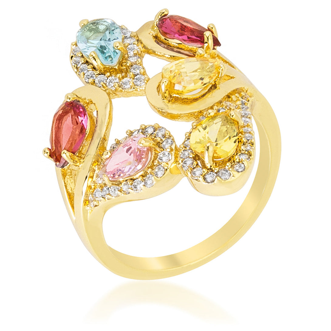 Lovcia Radiant Multi-Gem Cocktail Ring-Rings-5-5