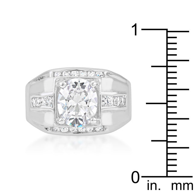 Lovcia Radiant Mustang Oval-Cut Zirconia Ring-Rings-8-8