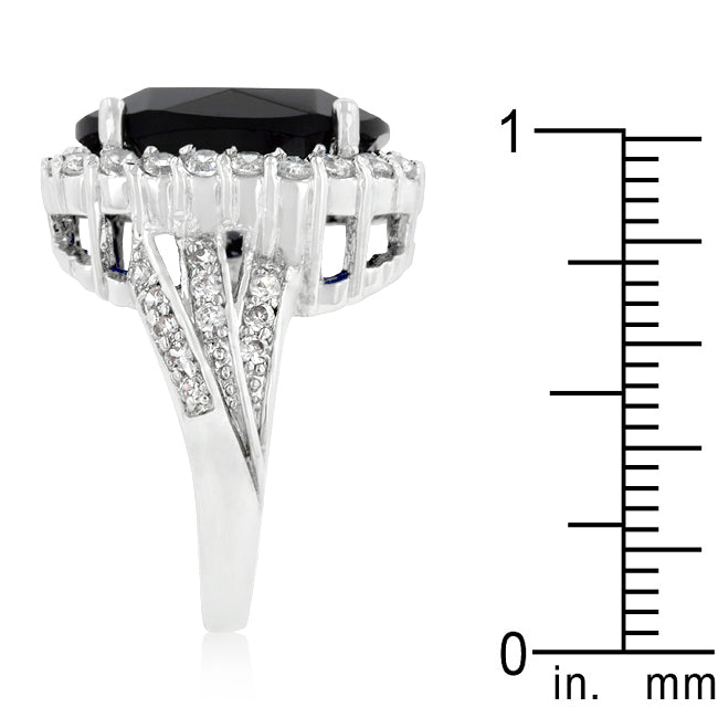 Lovcia Radiant Oval-Cut Deep Blue Sapphire Ring-Rings-5-5
