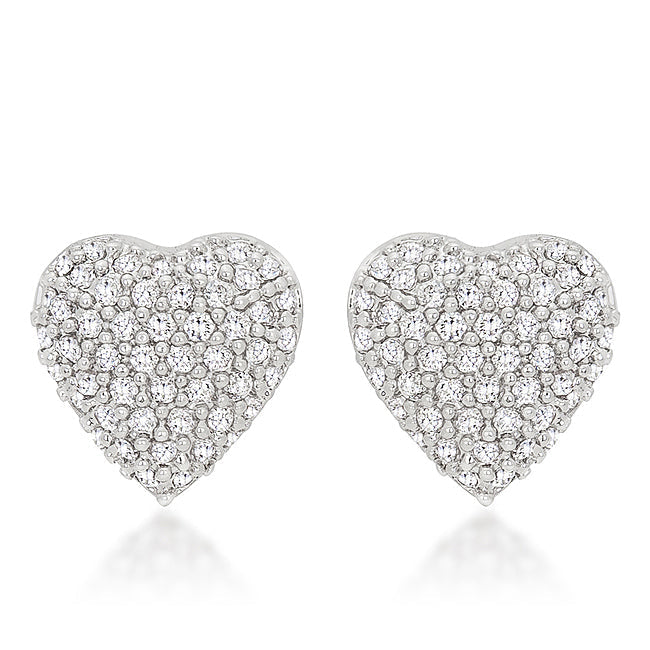 Lovcia Radiant Pave Heart Shape Earrings-Earrings-