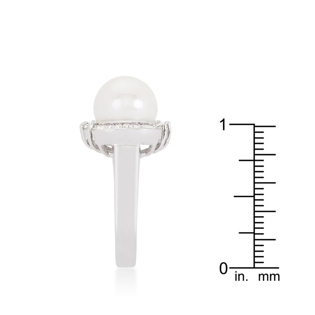 Lovcia Radiant Pearl Bridal Zirconia Ring-Rings-5-5