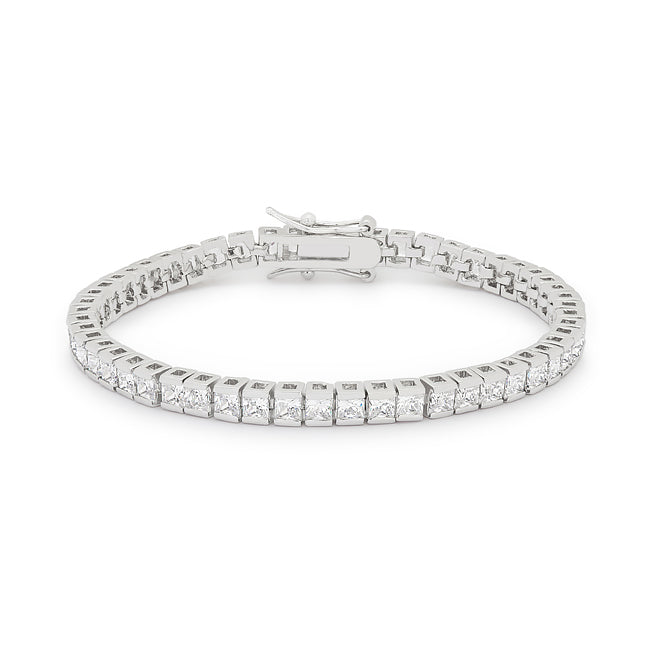 Lovcia Radiant Princess Cut Cubic Zirconia Tennis Bracelet-Bracelets-