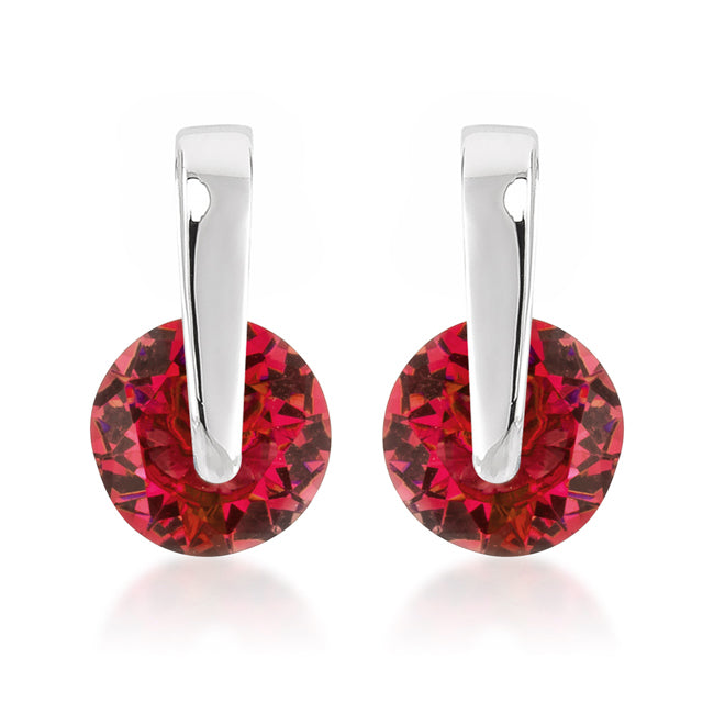 Lovcia Radiant Red CZ Glamour Earrings-Earrings-