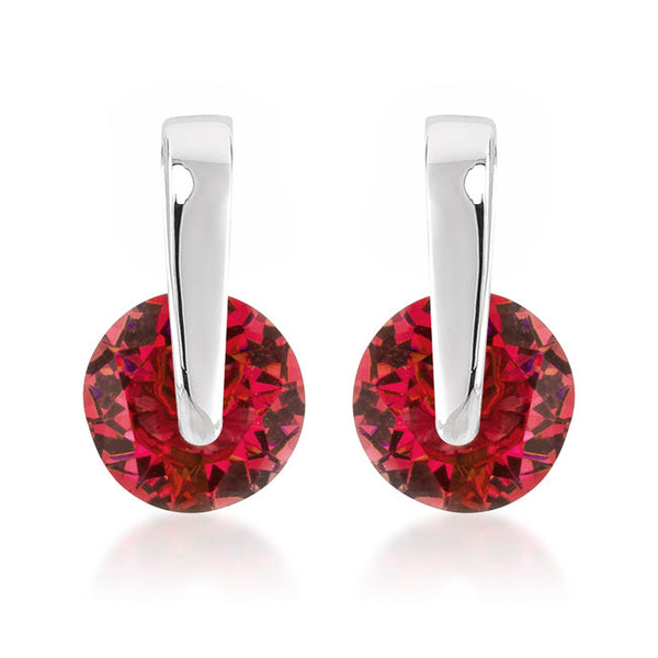 Lovcia Radiant Red CZ Glamour Earrings-Earrings-