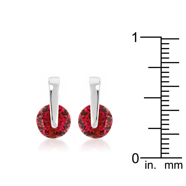 Lovcia Radiant Red CZ Glamour Earrings-Earrings-