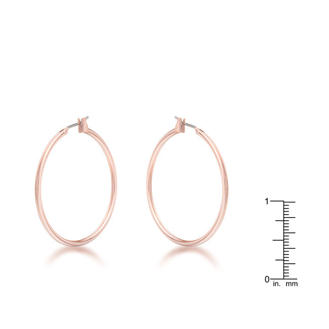 Lovcia Radiant Rosegold Circle Earrings-Earrings-