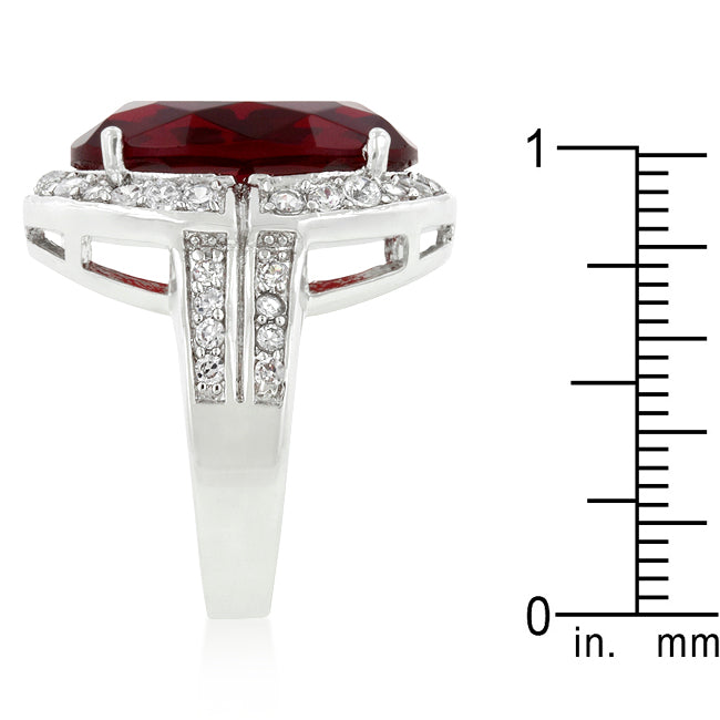 Lovcia Radiant Ruby Red Cocktail Ring-Rings-5-5