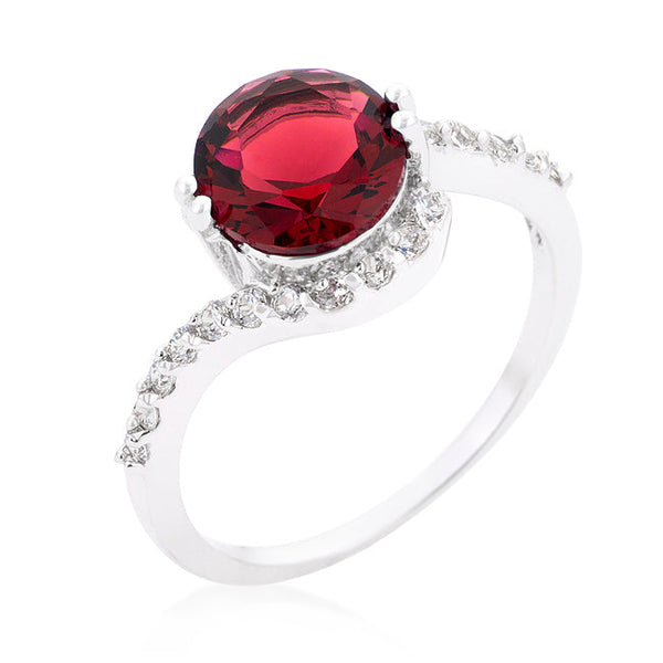 Lovcia Radiant Silver Swirl Engagement Ring-Rings-5-5