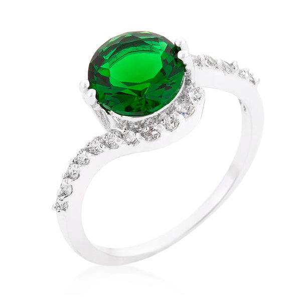 Lovcia Radiant Silver Swirl Engagement Ring-Rings-5-5