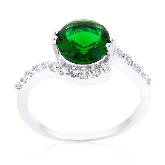 Lovcia Radiant Silver Swirl Engagement Ring-Rings-5-5