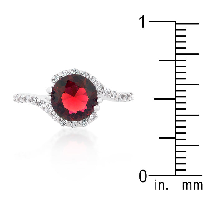 Lovcia Radiant Silver Swirl Engagement Ring-Rings-5-5