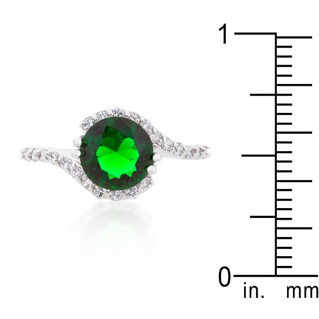 Lovcia Radiant Silver Swirl Engagement Ring-Rings-5-5