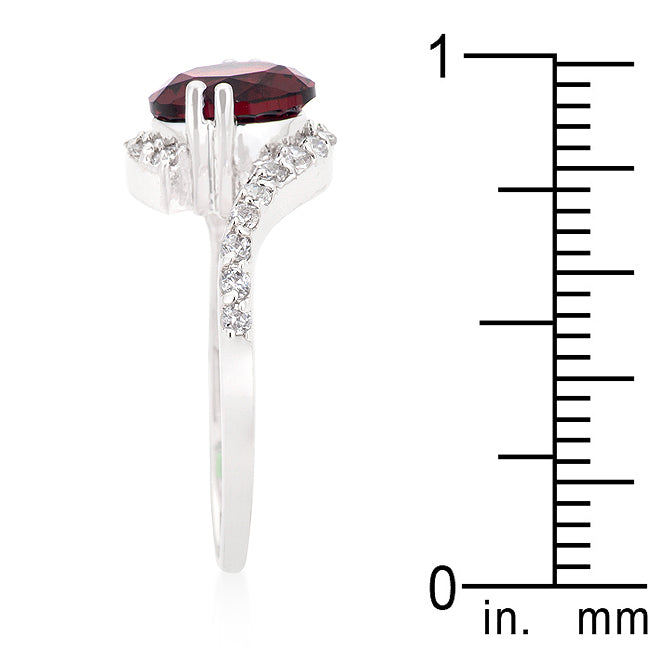 Lovcia Radiant Silver Swirl Engagement Ring-Rings-5-5
