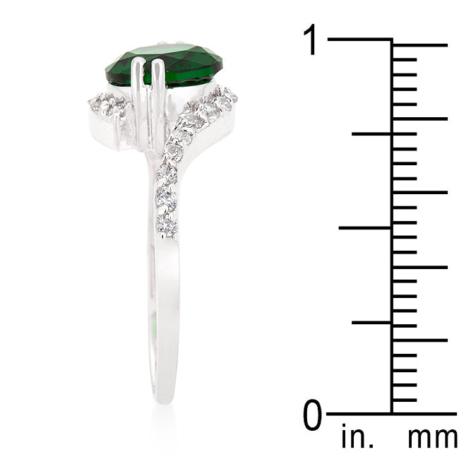 Lovcia Radiant Silver Swirl Engagement Ring-Rings-5-5