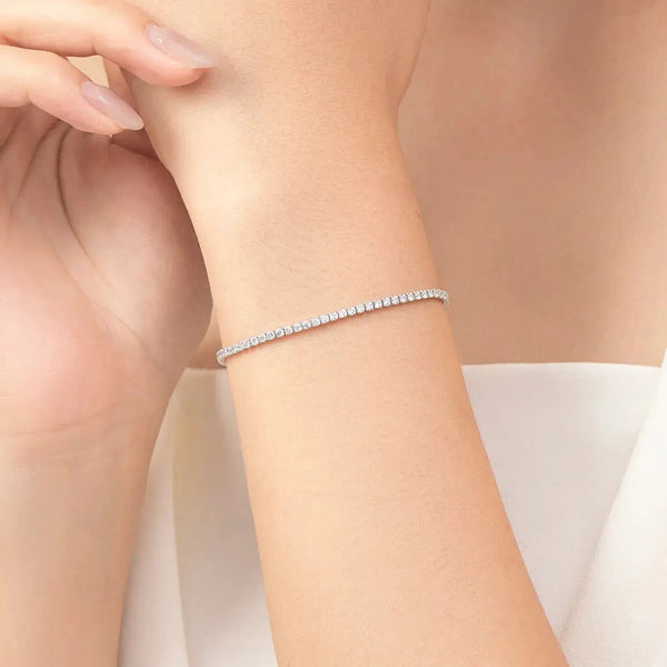 Lovcia Radiant Super Flash Diamond Shape Bracelet for Women - Illuminate Your Wrist-Bracelets-S925 Sterling Silver-925 Silver-S925 Sterling Silver