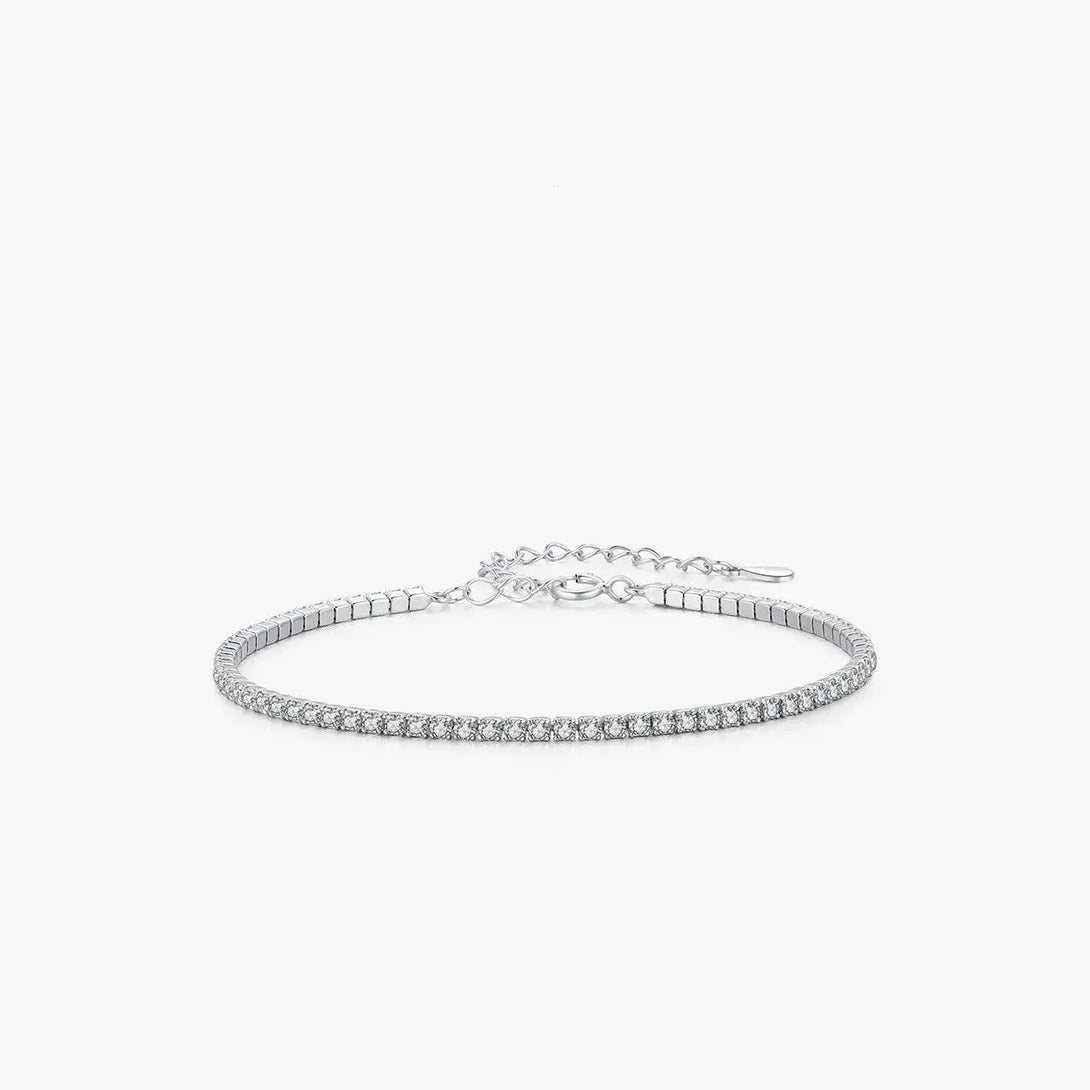 Lovcia Radiant Super Flash Diamond Shape Bracelet for Women - Illuminate Your Wrist-Bracelets-S925 Sterling Silver-925 Silver-S925 Sterling Silver