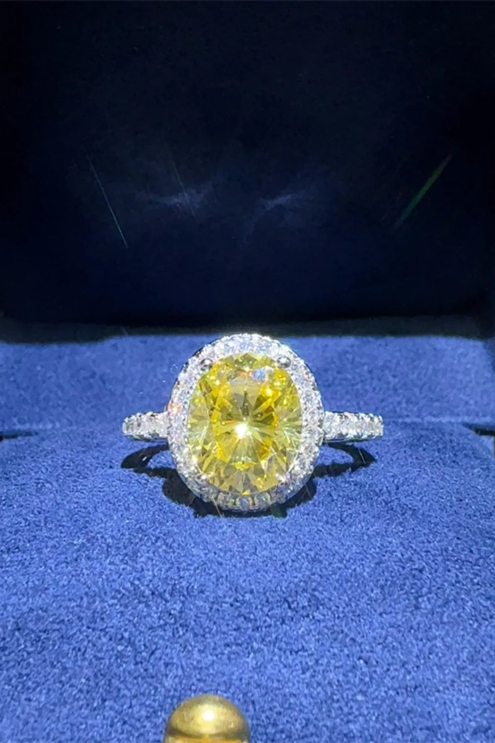 Lovcia Radiant Yellow 3 Carat Moissanite 925 Sterling Silver Ring for Women - Yellow-5- - Buy latest trendy Rings for Women and Girls