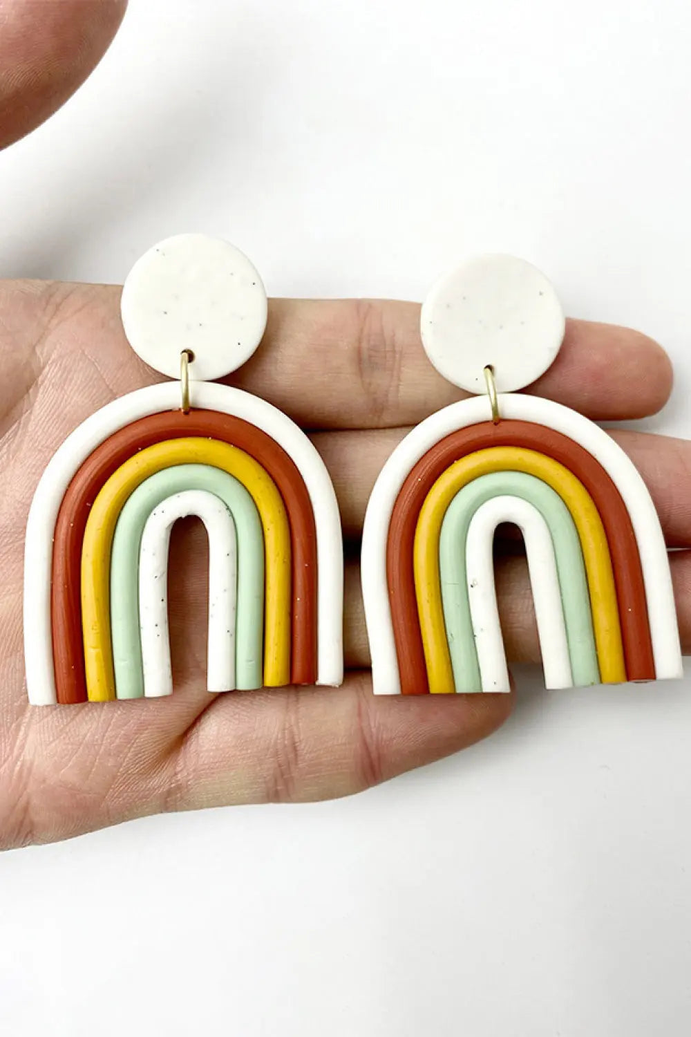 Lovcia Rainbow Shape Dangle Earrings-Earrings-Black Forest-One Size-Black Forest