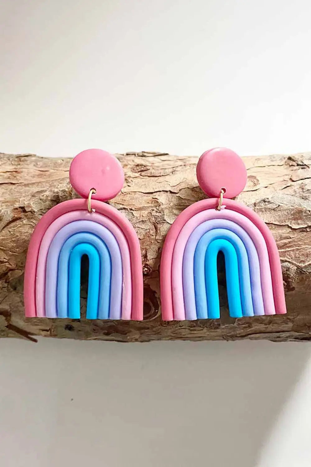 Lovcia Rainbow Shape Dangle Earrings-Earrings-Carnation Pink-One Size-Carnation Pink