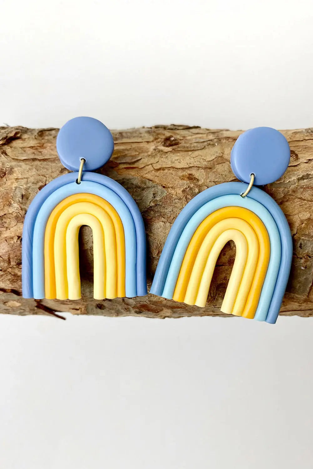 Lovcia Rainbow Shape Dangle Earrings-Earrings-Dusty Blue-One Size-Dusty Blue