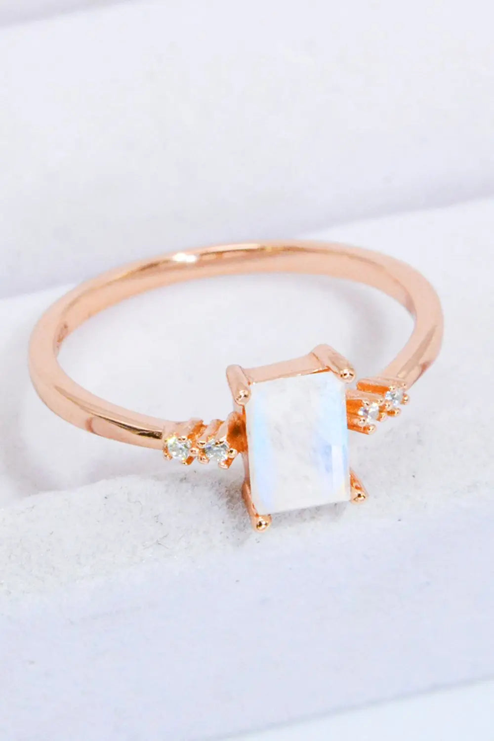 Lovcia Rectangle Natural Moonstone Ring-Rings-Rose Gold-6-Rose Gold