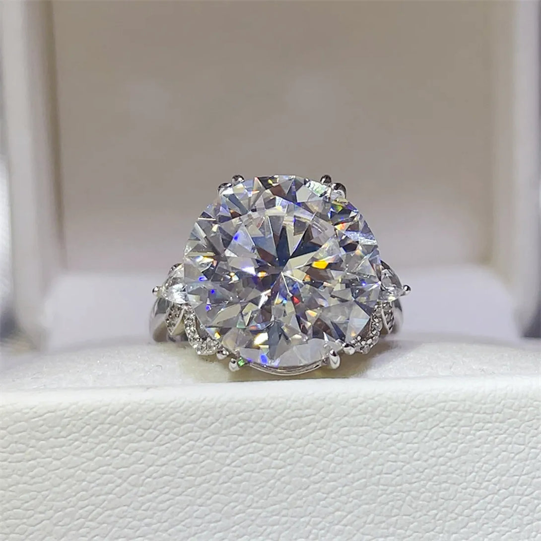 Lovcia Regalia 10 Carat Moissanite 925 Sterling Silver Ring for Women - White-5- - Buy latest trendy Rings for Women and Girls