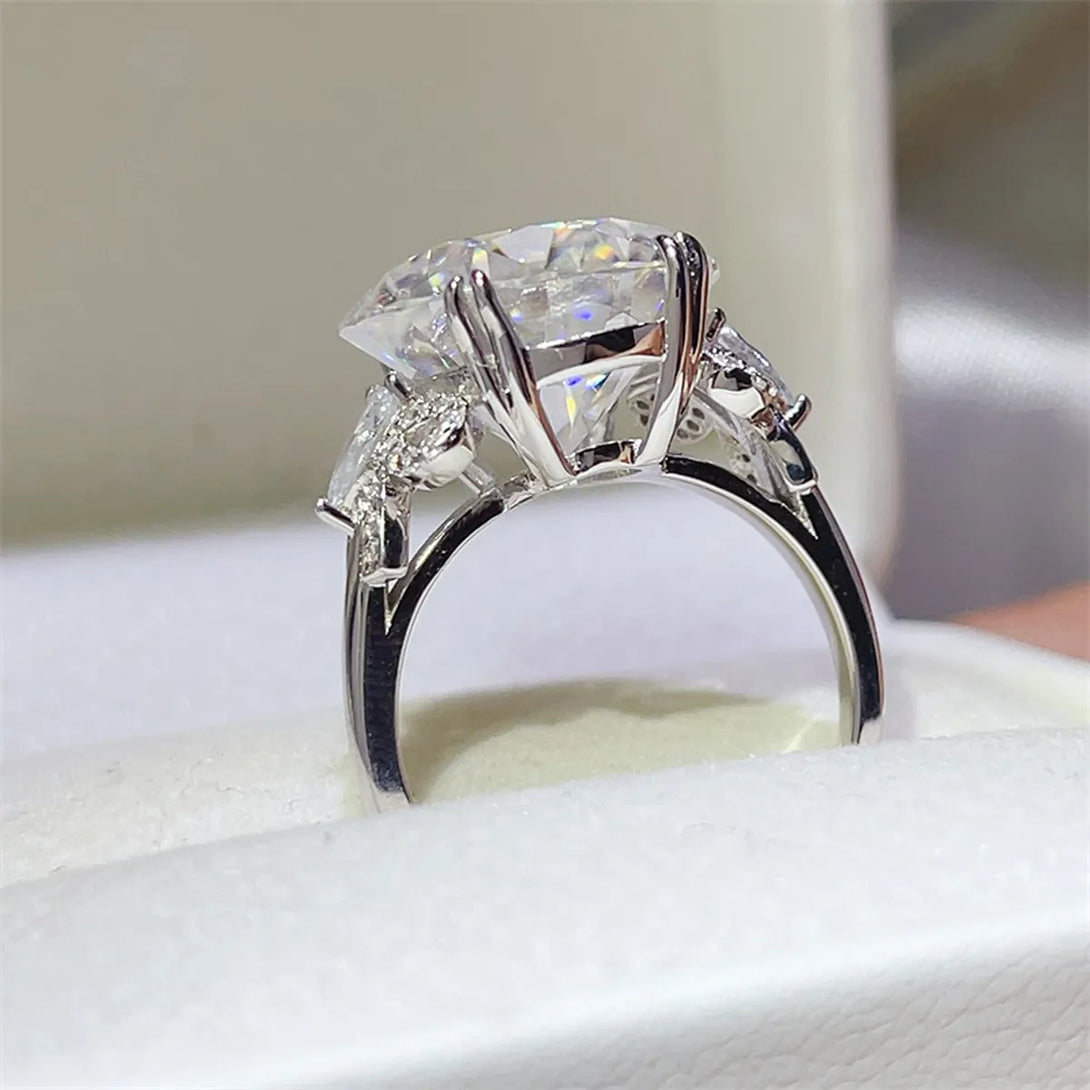 Lovcia Regalia 10 Carat Moissanite 925 Sterling Silver Ring for Women - White-5- - Buy latest trendy Rings for Women and Girls