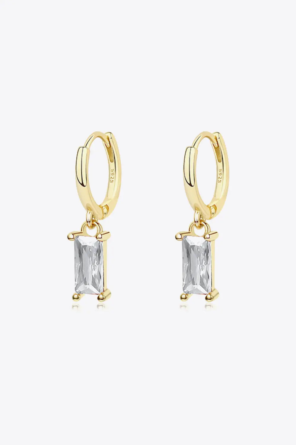 Lovcia Retro 925 Sterling Silver Cubic Zirconia Drop Earrings-Earrings-Gold/Brown-One Size-Gold/Brown