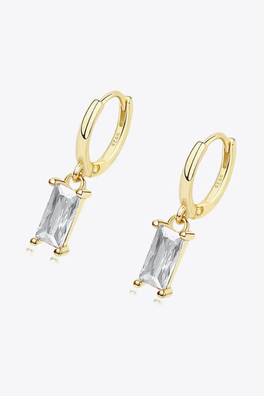 Lovcia Retro 925 Sterling Silver Cubic Zirconia Drop Earrings-Earrings-Gold/Brown-One Size-Gold/Brown