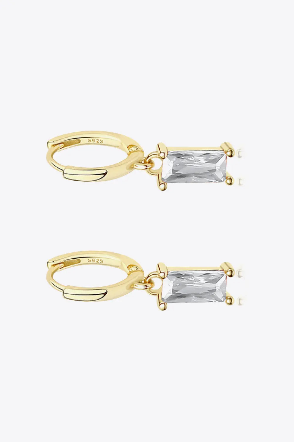 Lovcia Retro 925 Sterling Silver Cubic Zirconia Drop Earrings-Earrings-Gold/Brown-One Size-Gold/Brown
