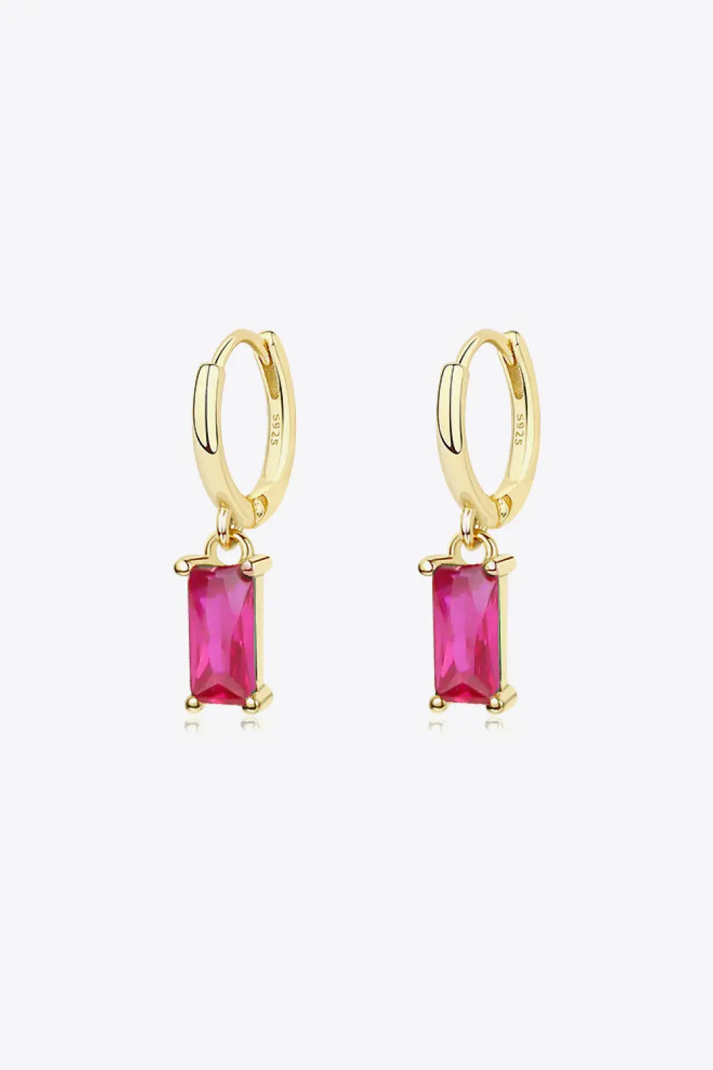 Lovcia Retro 925 Sterling Silver Cubic Zirconia Drop Earrings-Earrings-Gold/Rose-One Size-Gold/Rose