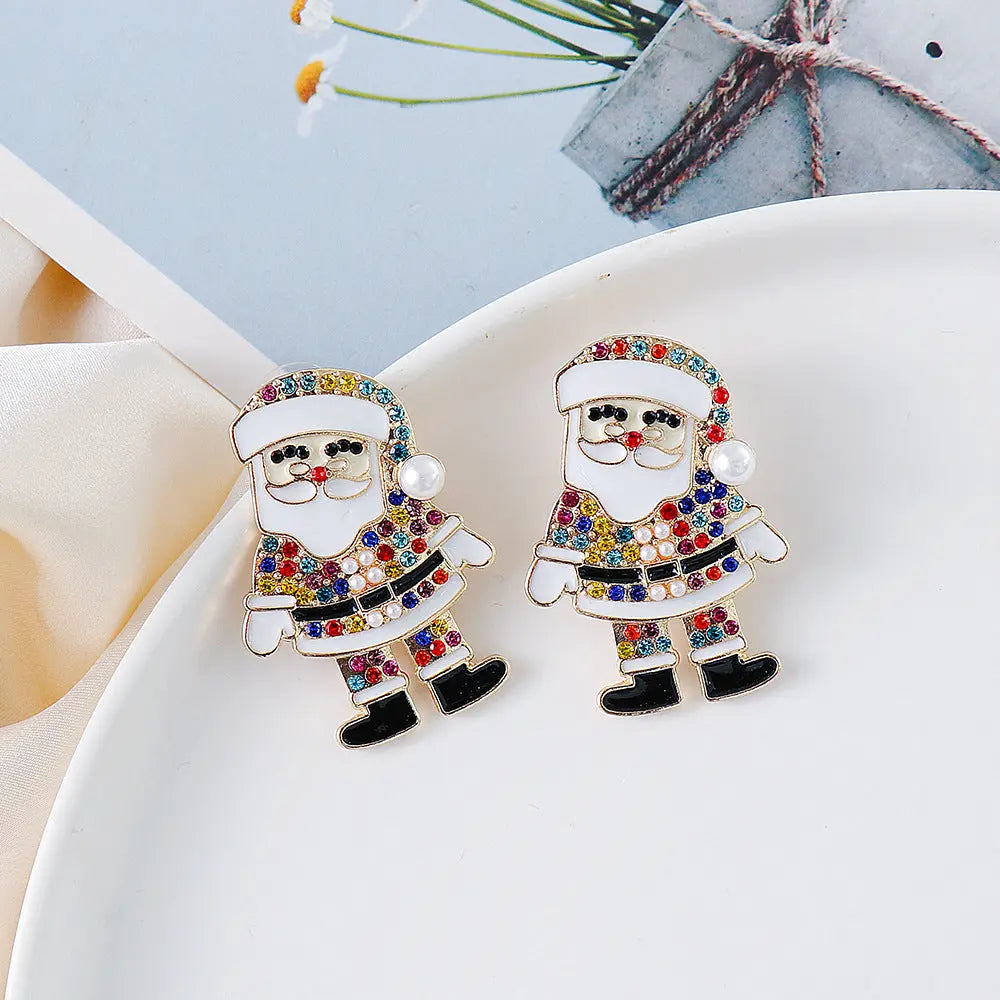 Lovcia Rhinestone Alloy Earrings-Earrings-Mis Claus-One Size-Mis Claus