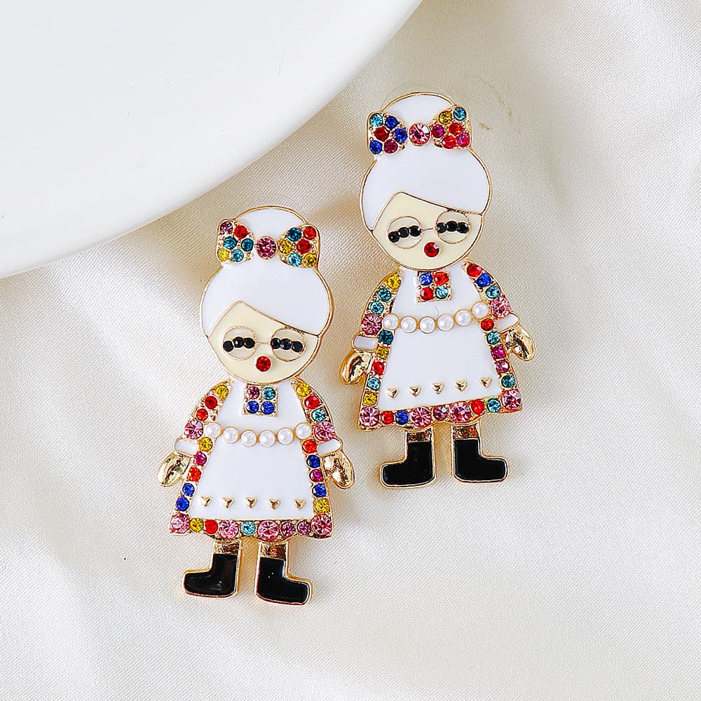 Lovcia Rhinestone Alloy Earrings-Earrings-Mis Claus-One Size-Mis Claus