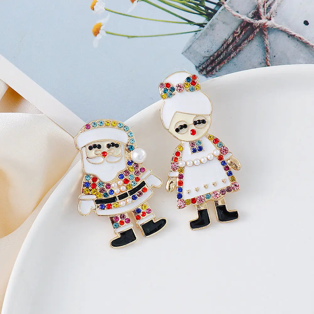 Lovcia Rhinestone Alloy Earrings-Earrings-Mis Claus-One Size-Mis Claus