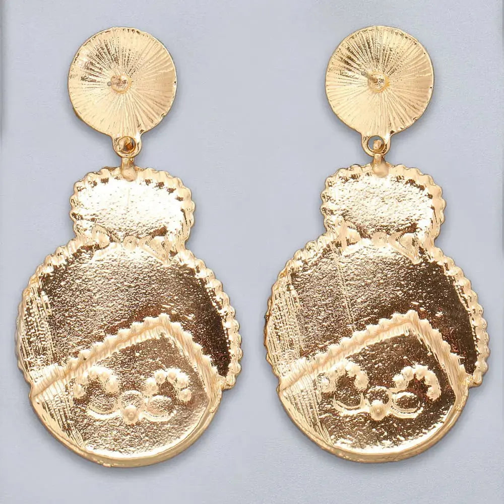 Lovcia Rhinestone Alloy Mrs. Claus Earrings-Earrings-Multicolor-One Size-Multicolor