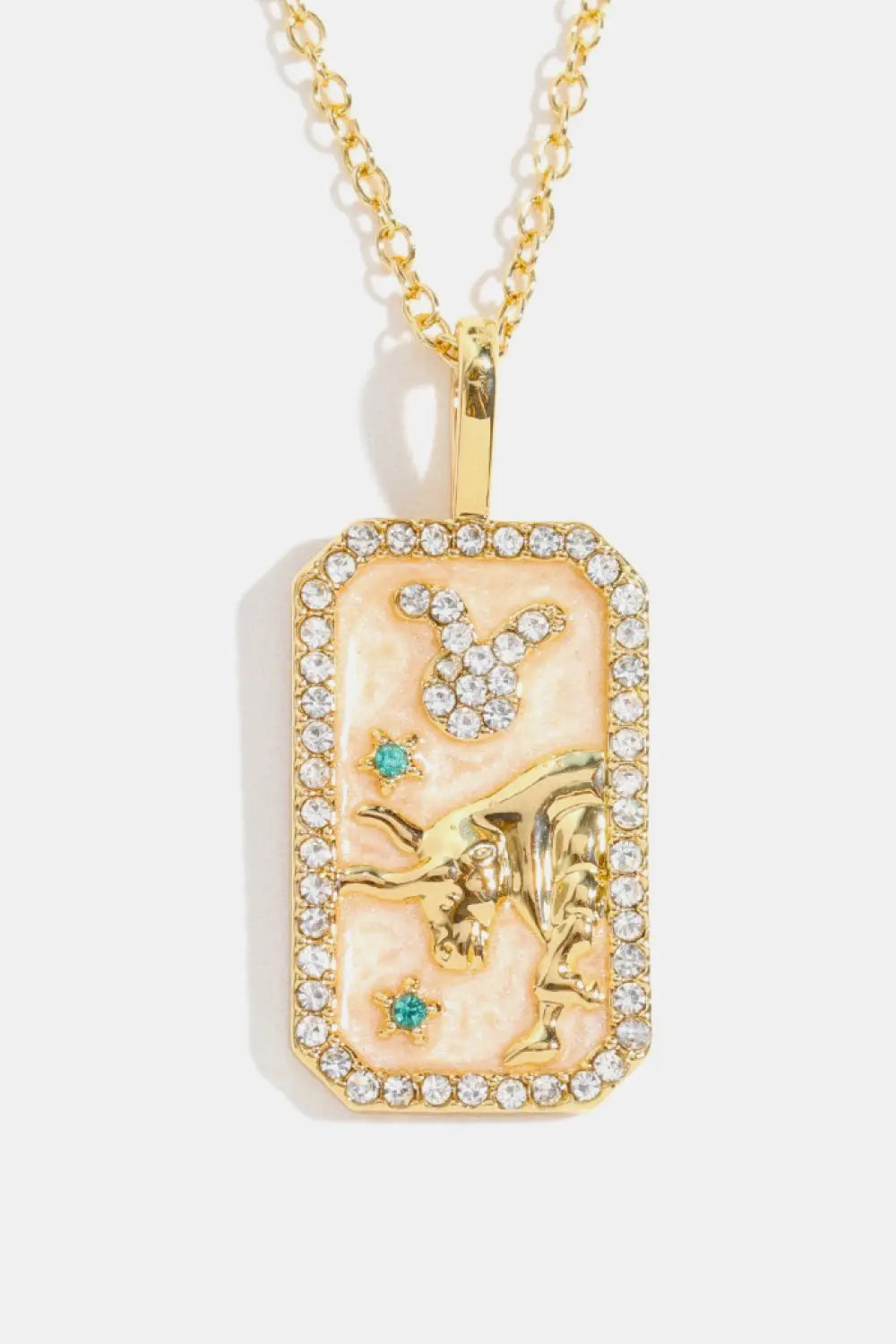 Lovcia Rhinestone Constellation Pendant Copper Necklace-Necklaces-Libra-One Size-Libra