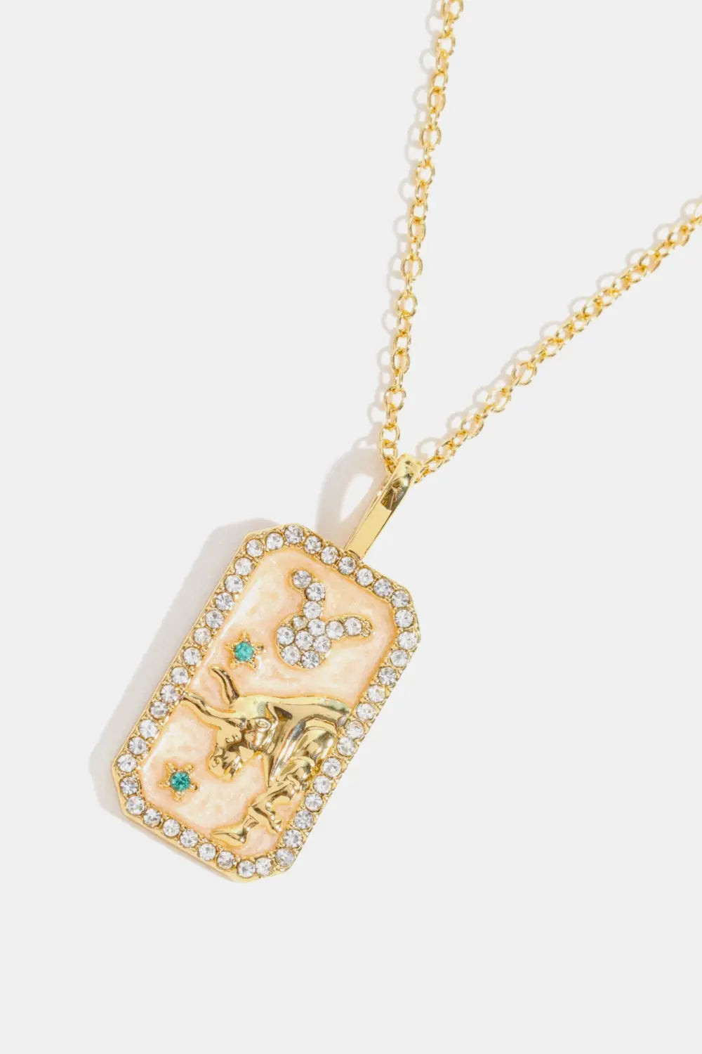 Lovcia Rhinestone Constellation Pendant Copper Necklace-Necklaces-Libra-One Size-Libra