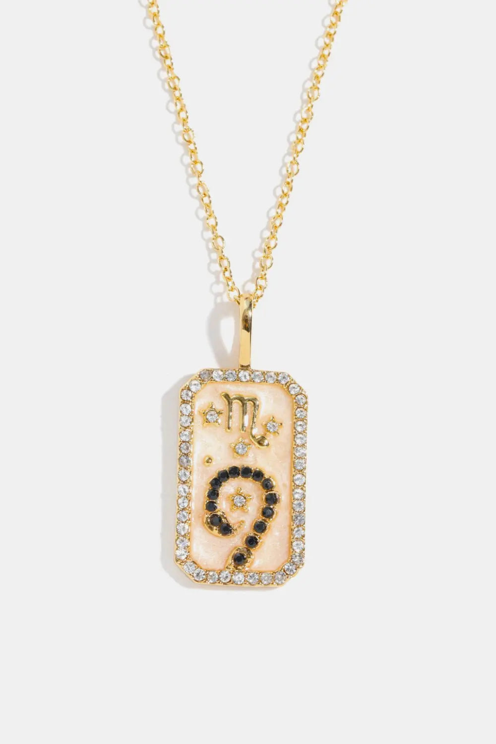 Lovcia Rhinestone Constellation Pendant Copper Necklace-Necklaces-Scorpio-One Size-Scorpio