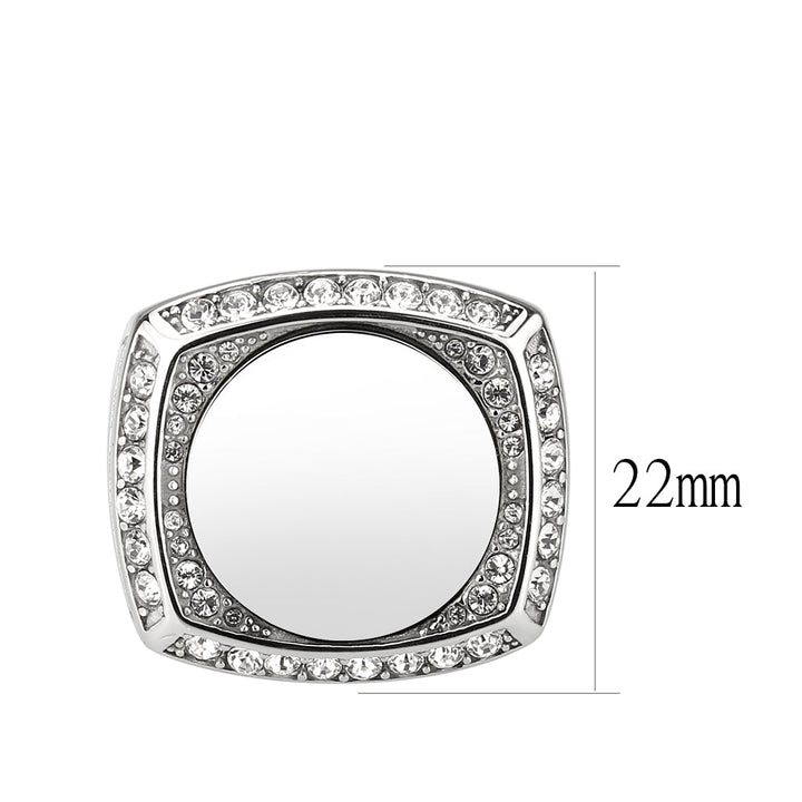 LOVCIA Premium Stainless Steel Ring with Clear Top Grade Crystal - Buy stylish Rings for women - Shop latest Ring design - Trendy Rings - Unique fashion Rings - Find the perfect Ring