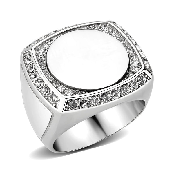 LOVCIA Premium Stainless Steel Ring with Clear Top Grade Crystal - Buy stylish Rings for women - Shop latest Ring design - Trendy Rings - Unique fashion Rings - Find the perfect Ring