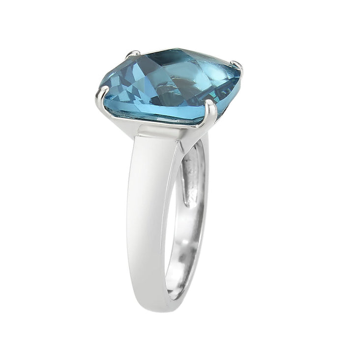 LOVCIA Sea Blue Synthetic Stone Stainless Steel Ring - High Polish Finish - Buy stylish Rings for women - Shop latest Ring design - Trendy Rings - Unique fashion Rings - Find the perfect Ring