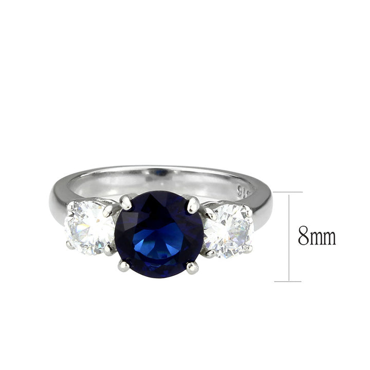 LOVCIA Montana Blue Synthetic Stone Stainless Steel Ring, High Polished Finish - Buy stylish Rings for women - Shop latest Ring design - Trendy Rings - Unique fashion Rings - Find the perfect Ring