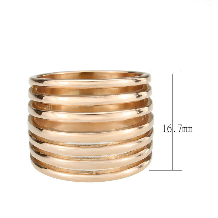 LOVCIA Rose Gold Ion Plated Stainless Steel Ring, No Stone - Buy stylish Rings for women - Shop latest Ring design - Trendy Rings - Unique fashion Rings - Find the perfect Ring