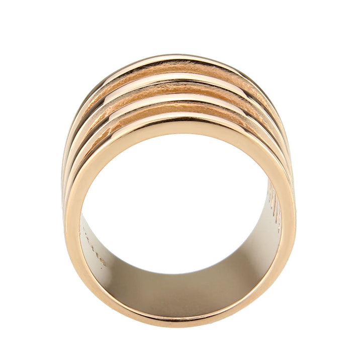 LOVCIA Rose Gold Ion Plated Stainless Steel Ring, No Stone - Buy stylish Rings for women - Shop latest Ring design - Trendy Rings - Unique fashion Rings - Find the perfect Ring